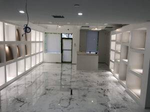 Metallic Flooring for Retail